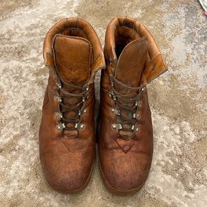 ST MARITZ RALLY Vtg Brown Tan Made In Italy Hiking Mountaineer Boots Mens 11